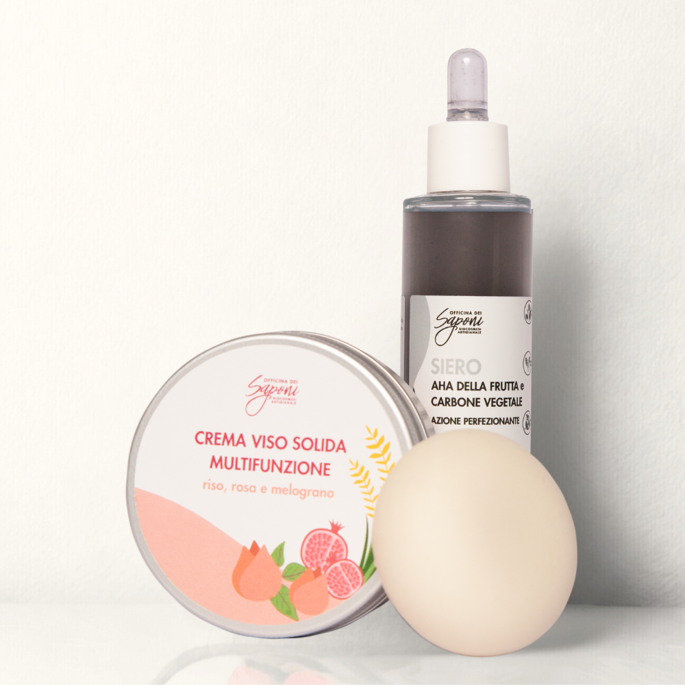 Kit Siero viso Azione Perfezionante + Crema Viso Solida Multifunzione