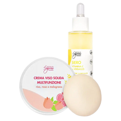 Kit Siero viso Azione Illuminante + Crema Viso Solida Multifunzione