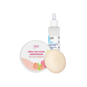 Kit Siero viso Azione Idratante e Protettiva + Crema Viso Solida Multifunzione