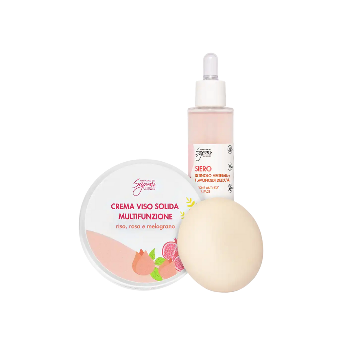 Kit Siero viso Azione anti-età + Crema Viso Solida Multifunzione