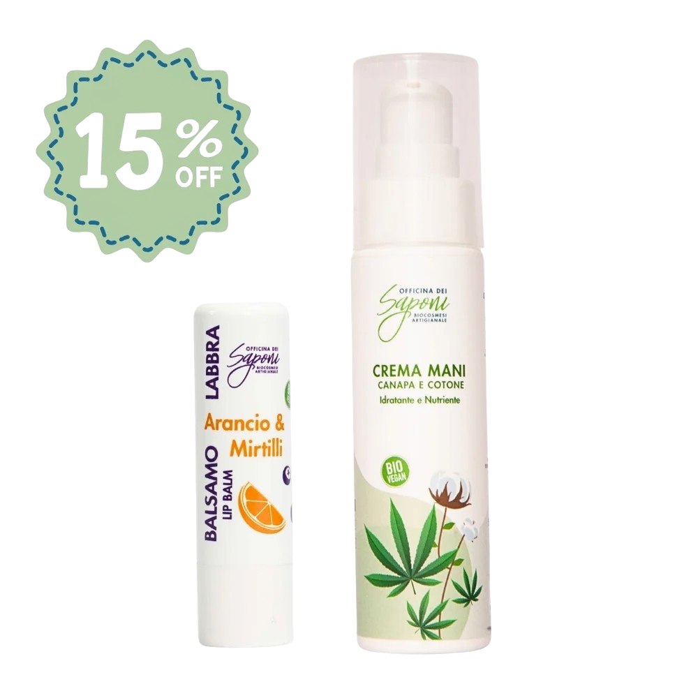 Bundle 15% - Crema Mani + Balsamo Labbra
