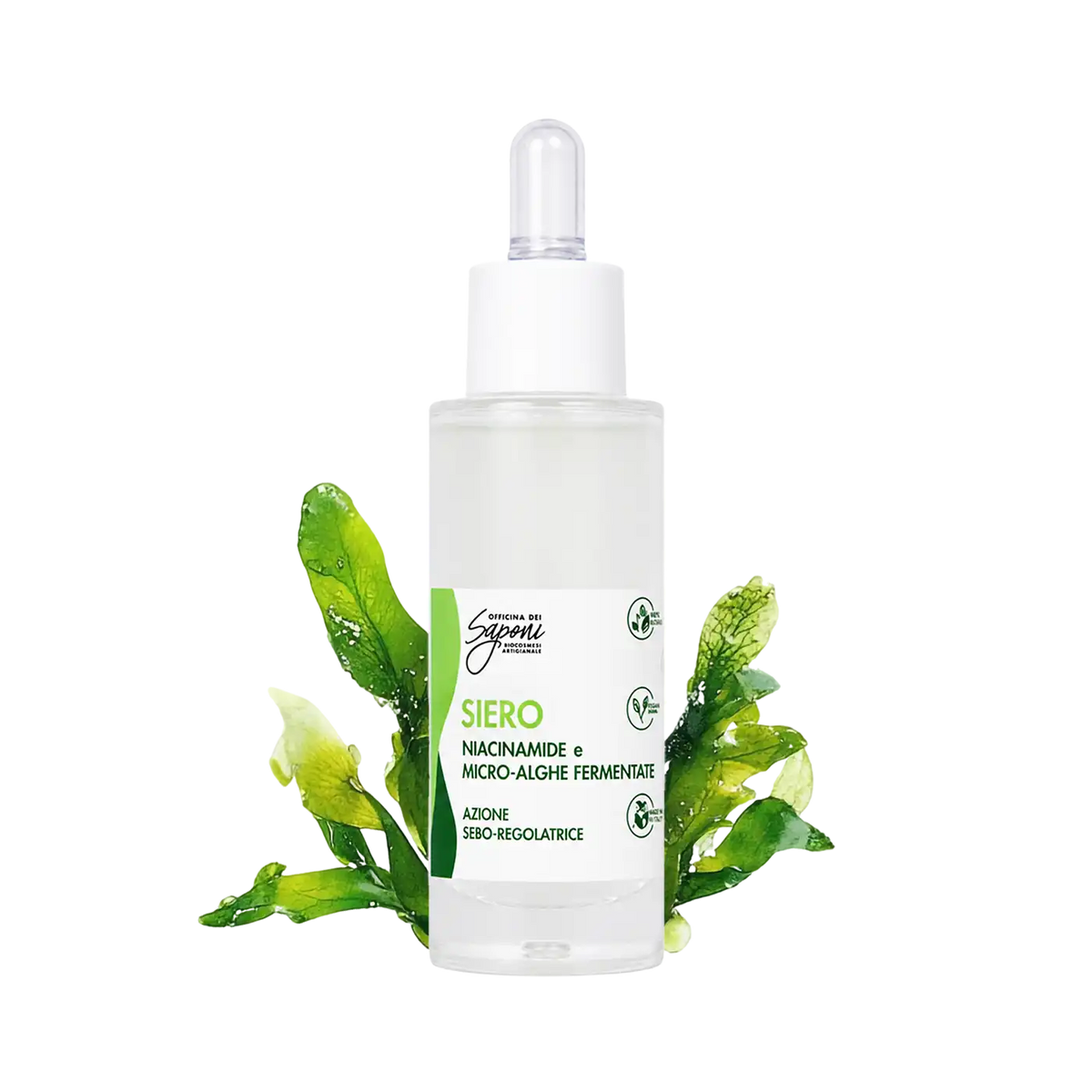 Siero Niacinamide e Micro Alghe Fermentate - Azione Sebo-Regolatrice VERDE