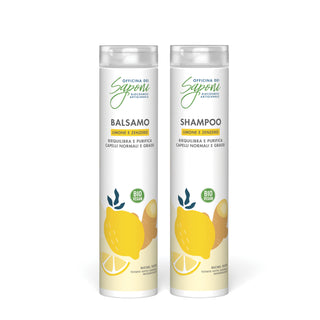 Officina dei saponi - pack shampoo + balsamo zenzero e limone