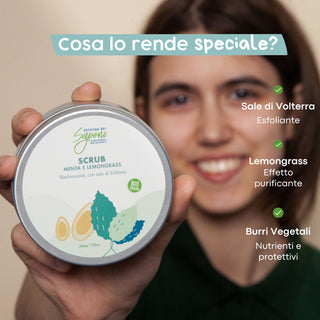 Scrub corpo biologico Menta e Lemongrass
