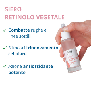 Siero Retinolo Vegetale e Flavonoidi dell'Uva - Azione Anti-età Total Face - ROSA
