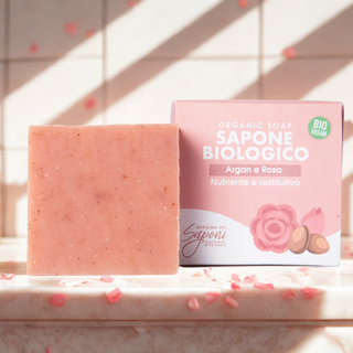 Sapone Biologico Argan e Rosa