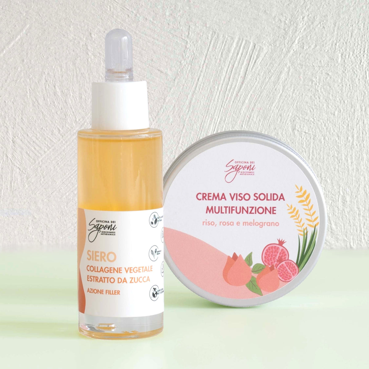 Kit Siero Viso Azione Filler + Crema Viso Solida Multifunzione