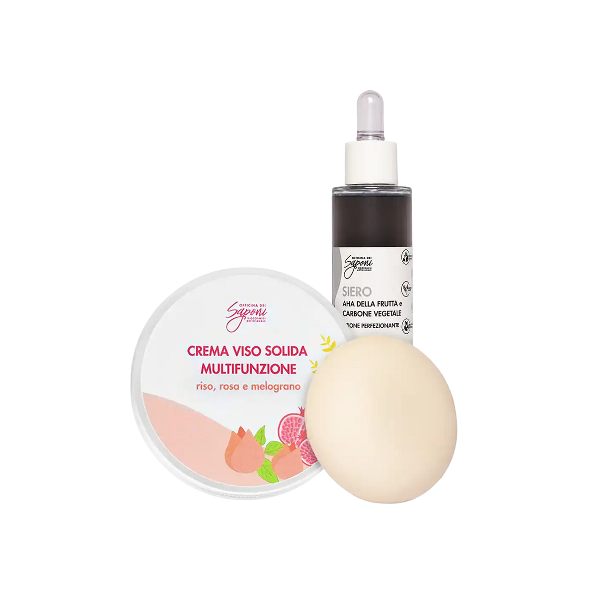 Kit Siero viso Azione Perfezionante + Crema Viso Solida Multifunzione