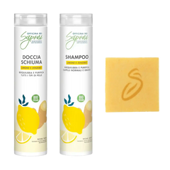Kit Puliti Fuori e Belli Dentro shampoo zenzero+doccia + sapone