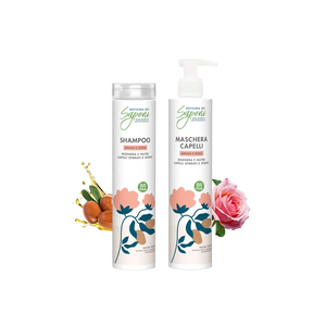 Kit Shampoo e Maschera Capelli Argan e Rosa