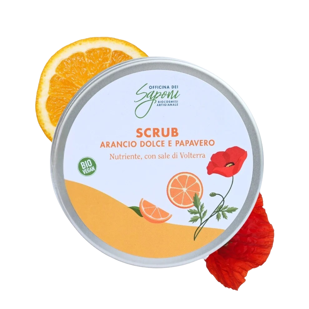 Scrub corpo biologico Arancio Dolce e Papavero