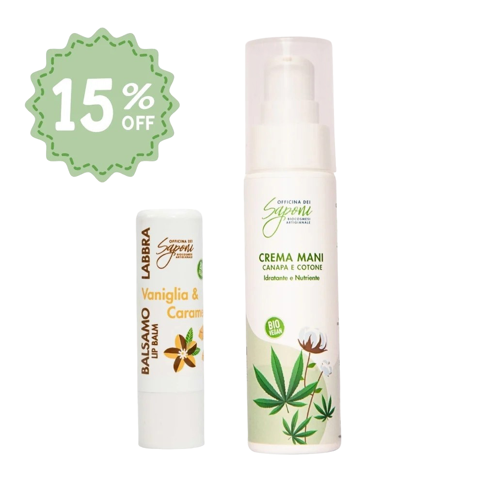 Bundle 15% - Crema Mani + Balsamo Labbra