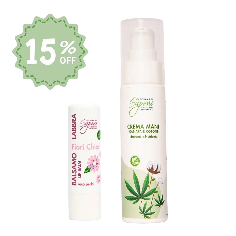 Bundle 15% - Crema Mani + Balsamo Labbra