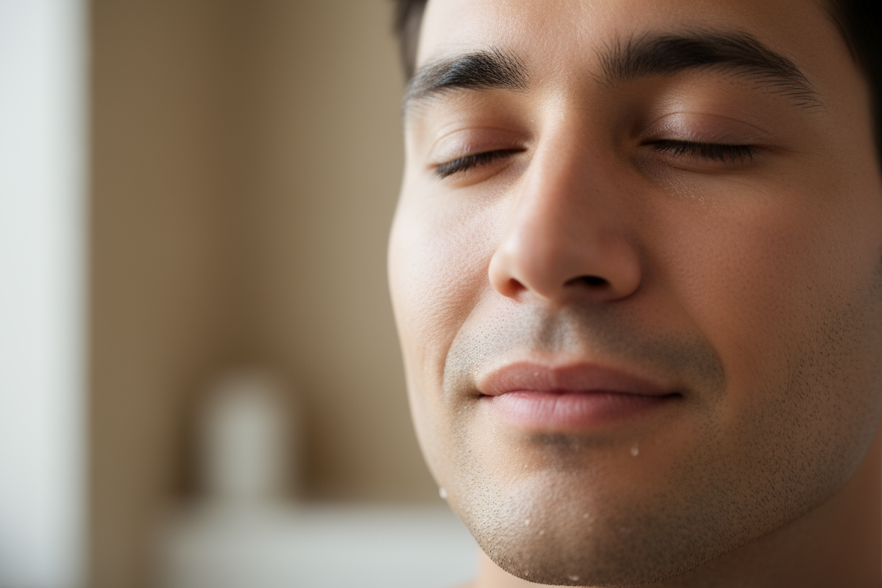 pelle uomo liscia dopo rasatura