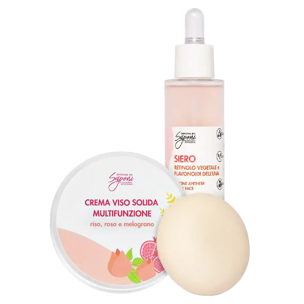 Kit Siero viso Azione anti-età + Crema Viso Solida Multifunzione