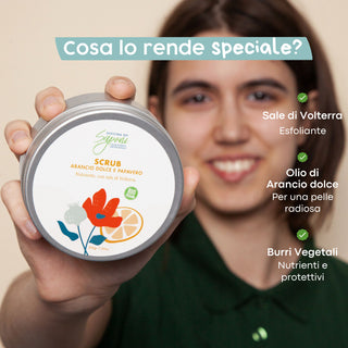 Scrub corpo biologico Arancio Dolce e Papavero
