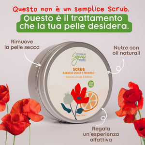 Scrub corpo biologico Arancio Dolce e Papavero