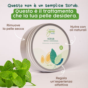Scrub corpo biologico Menta e Lemongrass