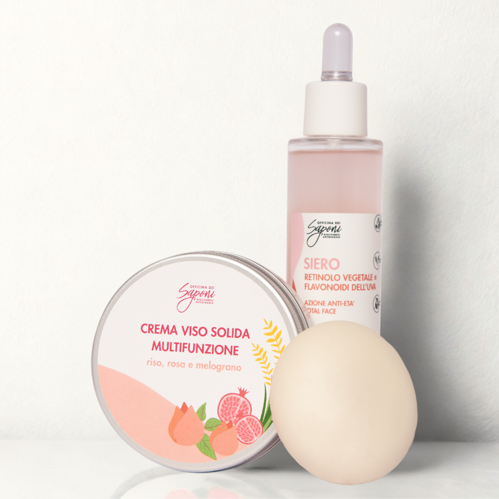 Kit Siero viso Azione anti-età + Crema Viso Solida Multifunzione