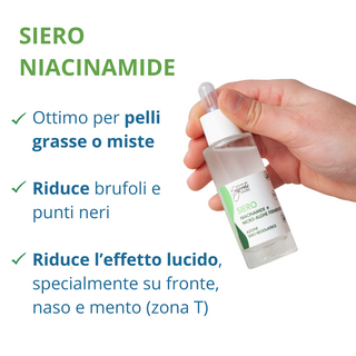 Siero Niacinamide e Micro Alghe Fermentate - Azione Sebo-Regolatrice VERDE