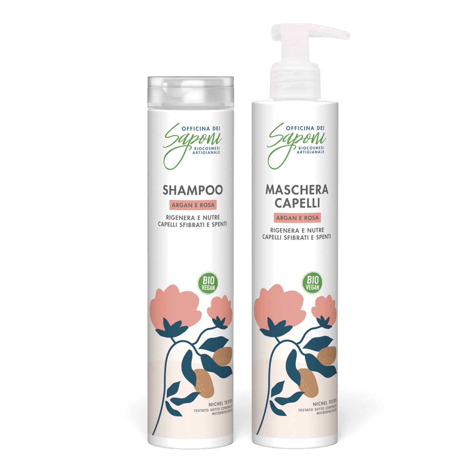 Kit Shampoo e Maschera Capelli Argan e Rosa
